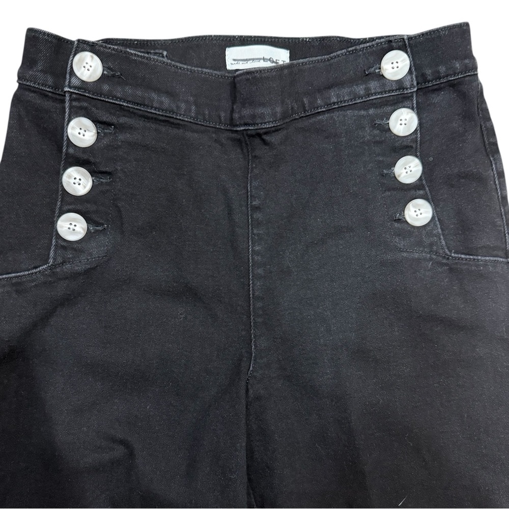 Loft Sailor Wide-Leg Culottes with Button Detail - Picture 4 of 6